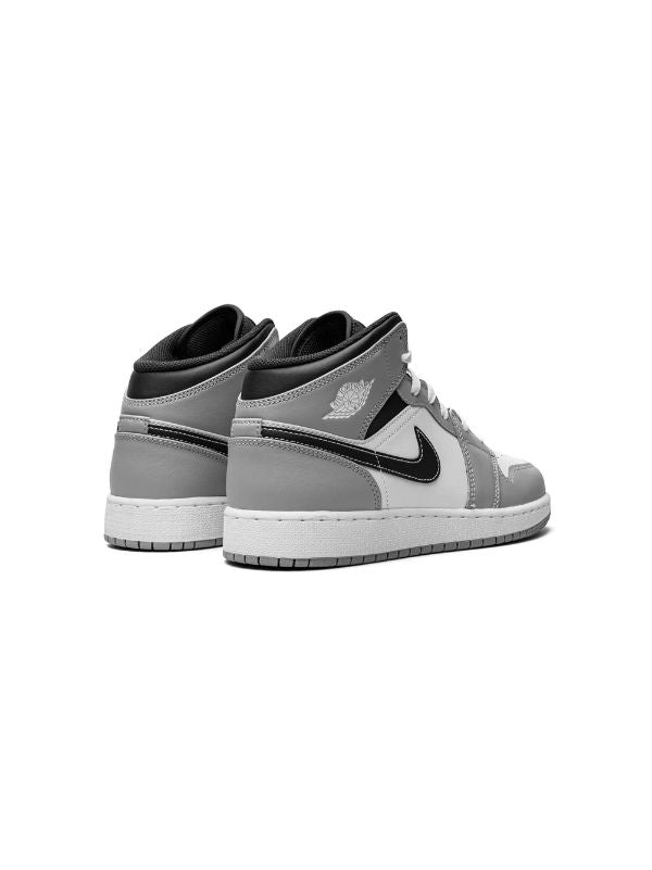 Jordan 1 Mid "Light Smoke Grey" Kids shoes